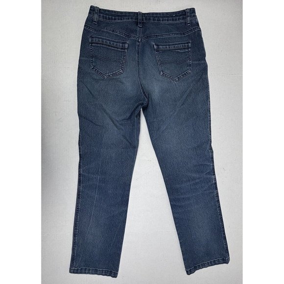 Yinghaodeda Straight Blue Jeans Womens 31‎ 100% Cotton Japan Glitter Embroidered - Picture 3 of 11